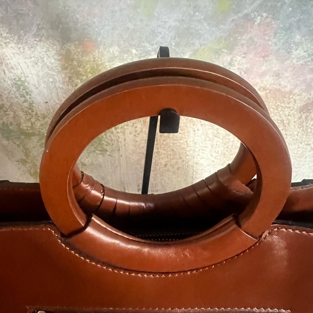 Patricia Nash Tooled Brown Embossed Handbag - Picture 6 of 14